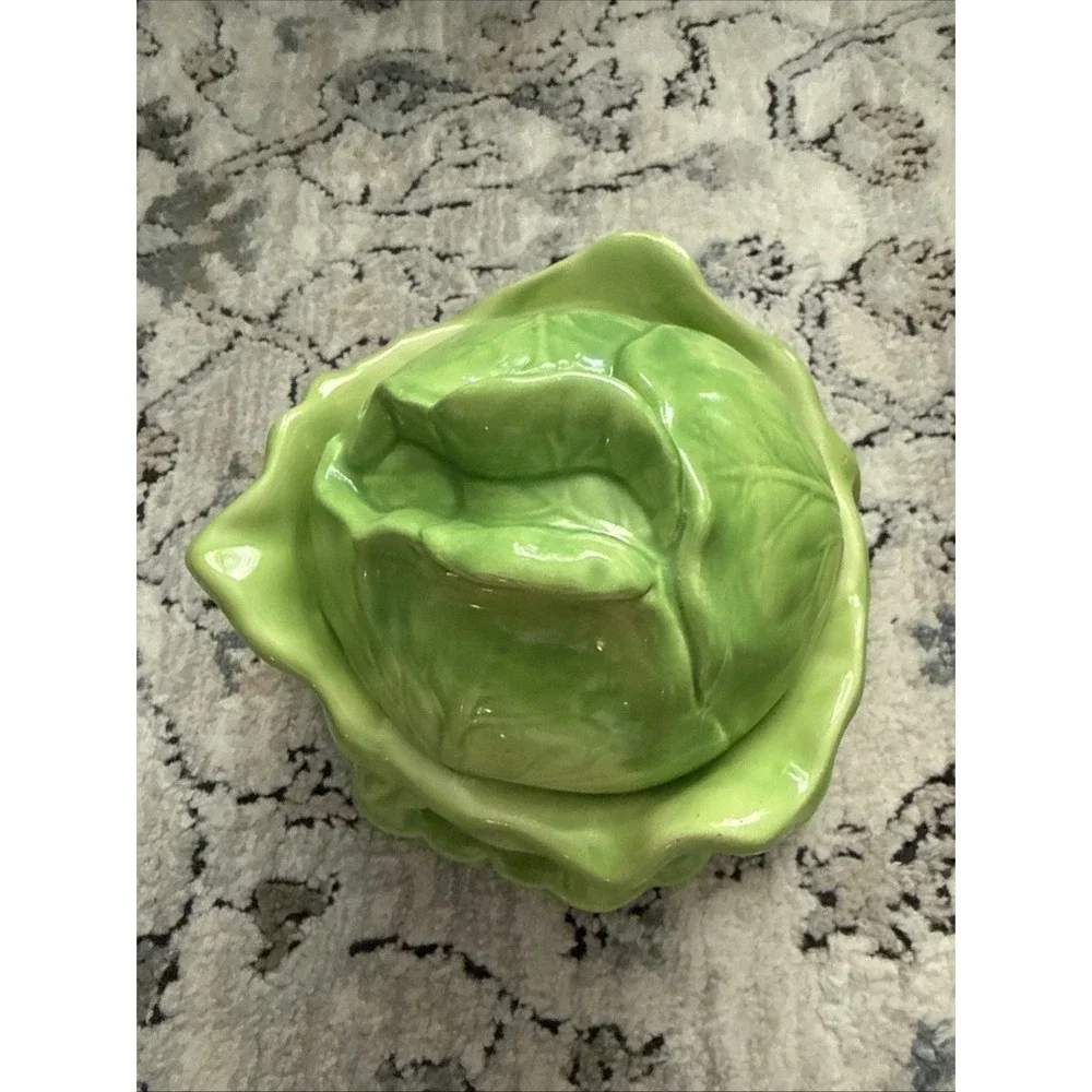 Vintage Holland Mold Cabbage Bowl With Underplate Saucer